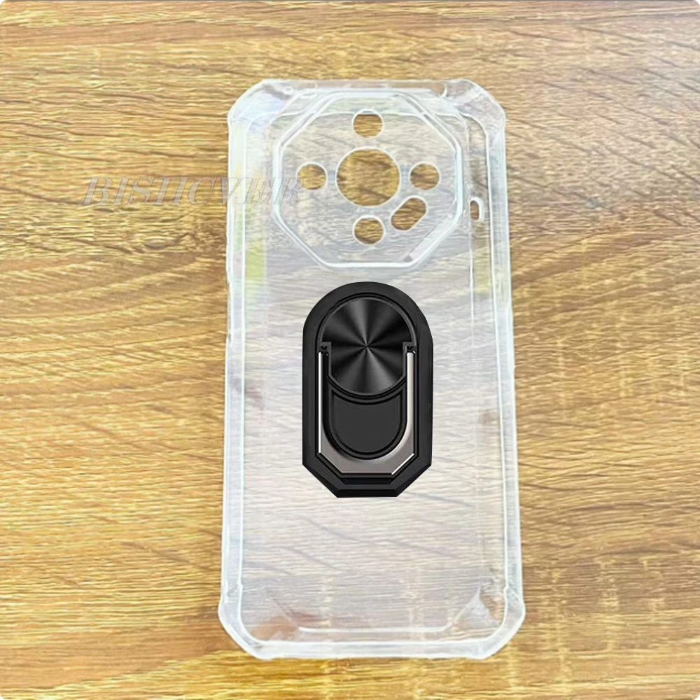 Durable Back Ring Holder Phone Case with Soft Silicone Cover - 6.56
