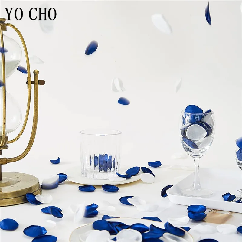 YO CHO 200Pcs/Bag Hand Made Artificial Flowers Silk Rose Petals Flower for Wedding Party Favors Marriage Decoration Valentine