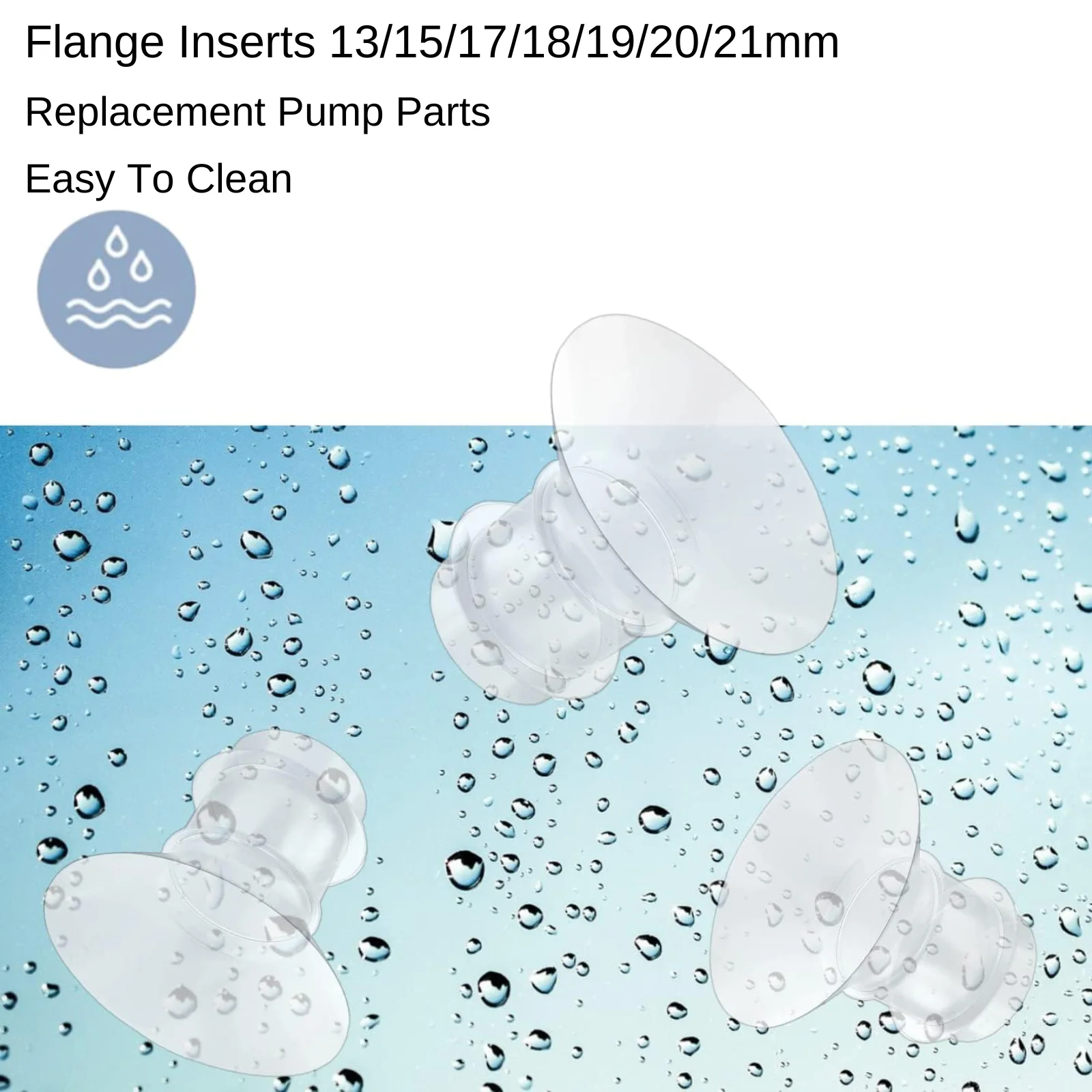 2 Inserti Flangiati In Silicone Da 17 Mm Per Tiralatte – Compatibili Con Medela, Spectra, TSRETE, S9, S12, S9Pro, S12Pro