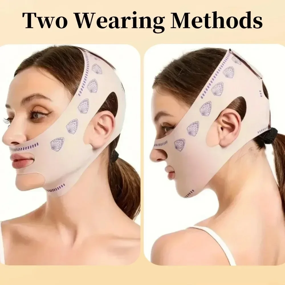 1pc Adjustable V-Face Lift Mask,Breathable Comfort Reusable Face Shaping Bandage for Double Chin Reduction,Tightening,Gift