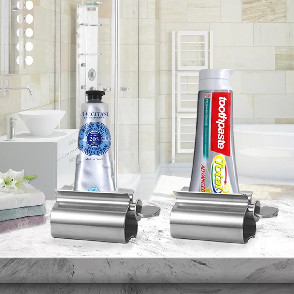 New Stainless Steel Wringer Roller Rotate Dispenser for Ointments Cosmetics Bathroom Accessories Toothpaste Squeezer Tube Roller 6