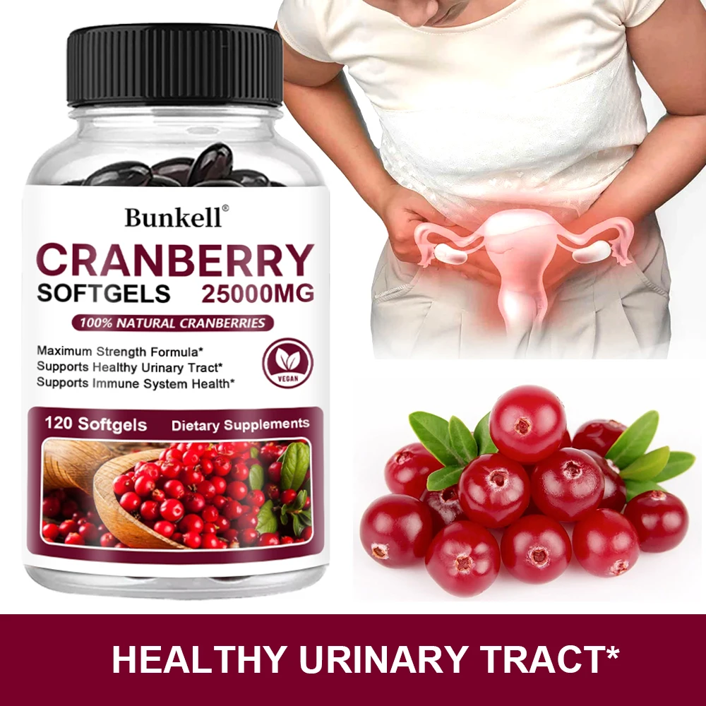 Cranberry Extract Supports Urinary Tract Health Bladder Health Antioxidant Rich in Vitamin C Daily Cranberry Capsules cranberry capsules