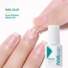 Nailpop Nail Glue for False Tips Glitter Acrylic Nail Art Adhesive Manicure Tool Rhinestone Glue Bottle Cap with Brush 2pcs 5