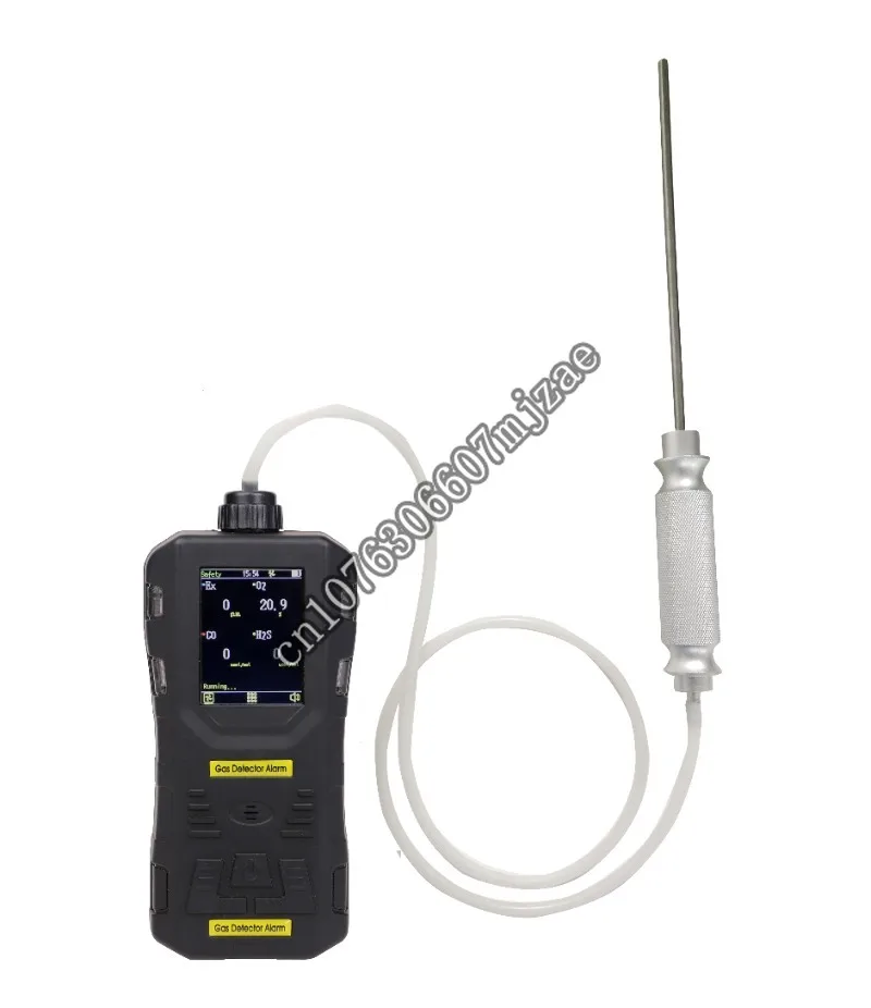 

handheld cl2 hcl h2s gas detector multi 1-4 gas detector data logging with cooling probe