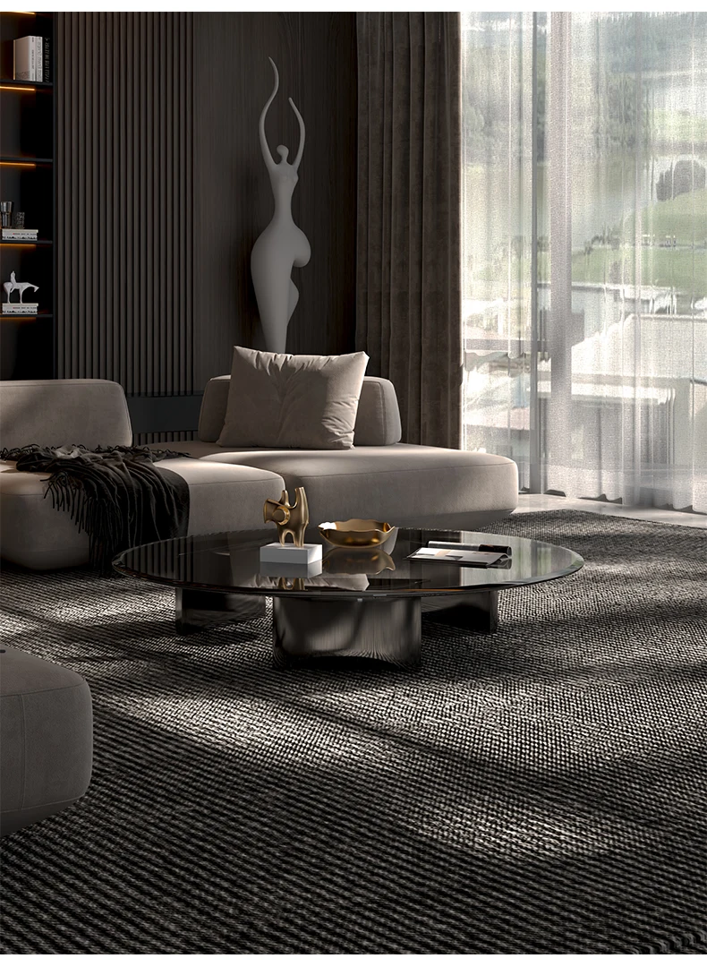 Modern Aesthetic Coffee Table Italian Light Luxury Unique Designer Clear Space Saving Side Table Living Room Meubles Furniture