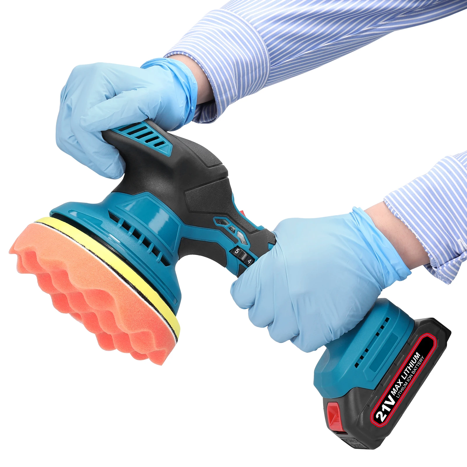 21V Cordless Car Polisher 6 Gears Electric Auto Polishing Machine Multifunction Metal Waxing Wood Sanding Rust Removal Tool 3