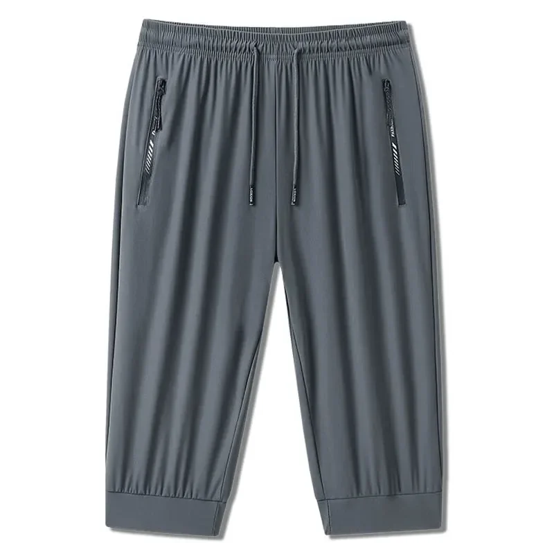 Plus Size 8XL 9XL Men's Ice Silk Outdoor Hiking Shorts Quick Dry Stretchy Capri Pants Cargo Shorts Male Streetwear Casual Shorts 3