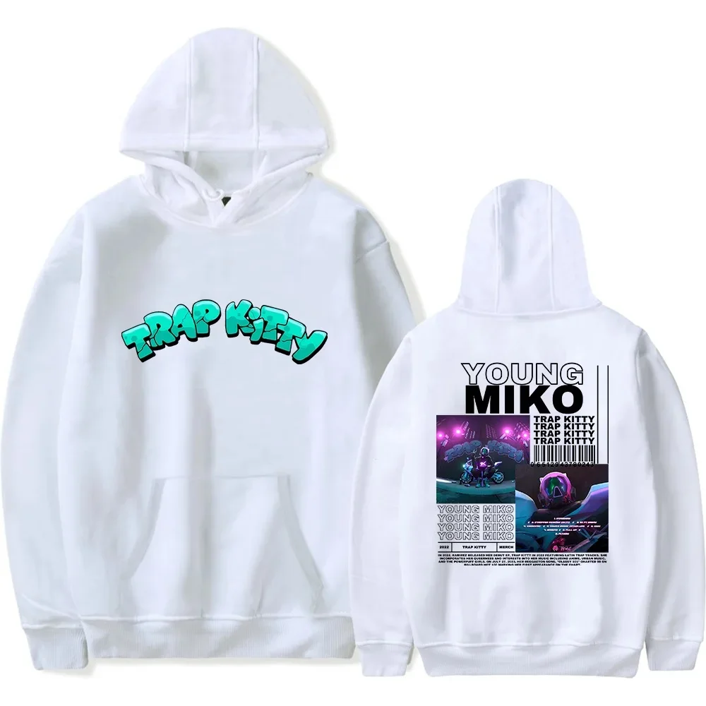 

Young Miko Merch Hoodies Trap Kitty Vintage 90s Hoodie Fashion Rapper Men/Women Pullover Sweatshirt Long Sleeve Streetshirt