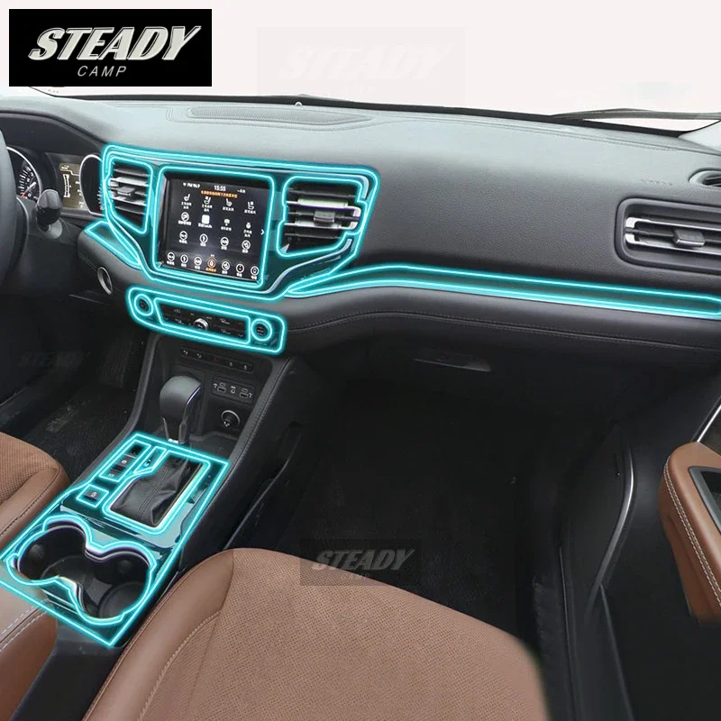 

For Jeep Commander 2018-2022 2023Car Interior Piano Board Protection Film TPU Transparent Self-adhesive Paint Anti Scratch Refit