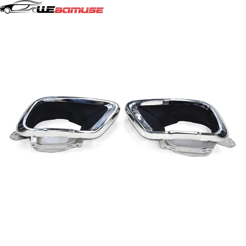 For BMW G05 X5 G06 X6 G07 X7 Sport Models Exhaust Pipe Upgrade Black Square Port Tailpipe Stainless Steel Silencer to