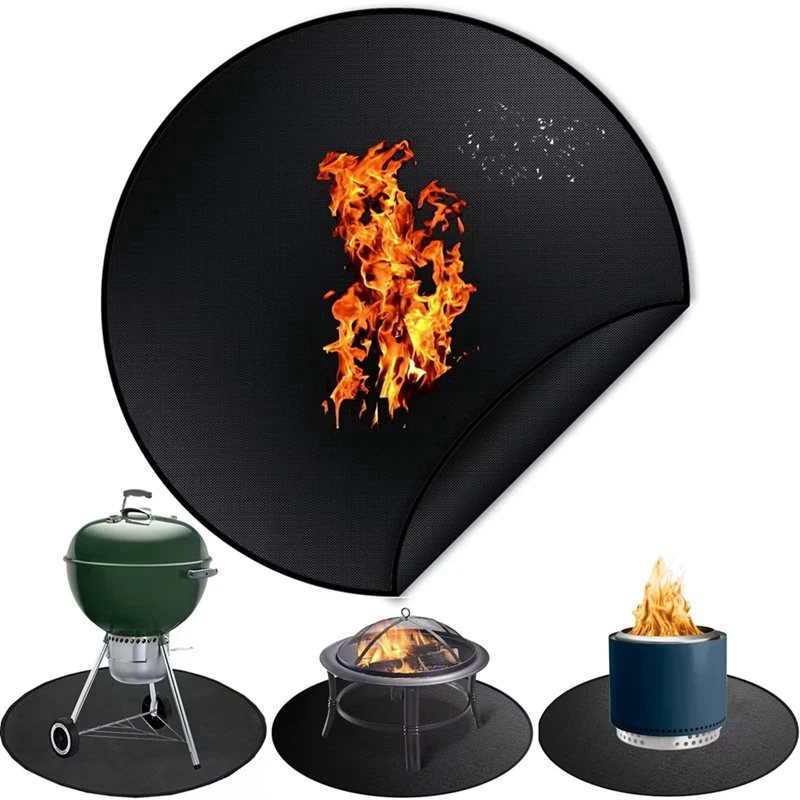 Fire Pit Mat For Solo Stove Bonfire Round Fireproof Solo Stove Mat Portable Fire Pit Pad For Deck Patio Protect 48 Inch