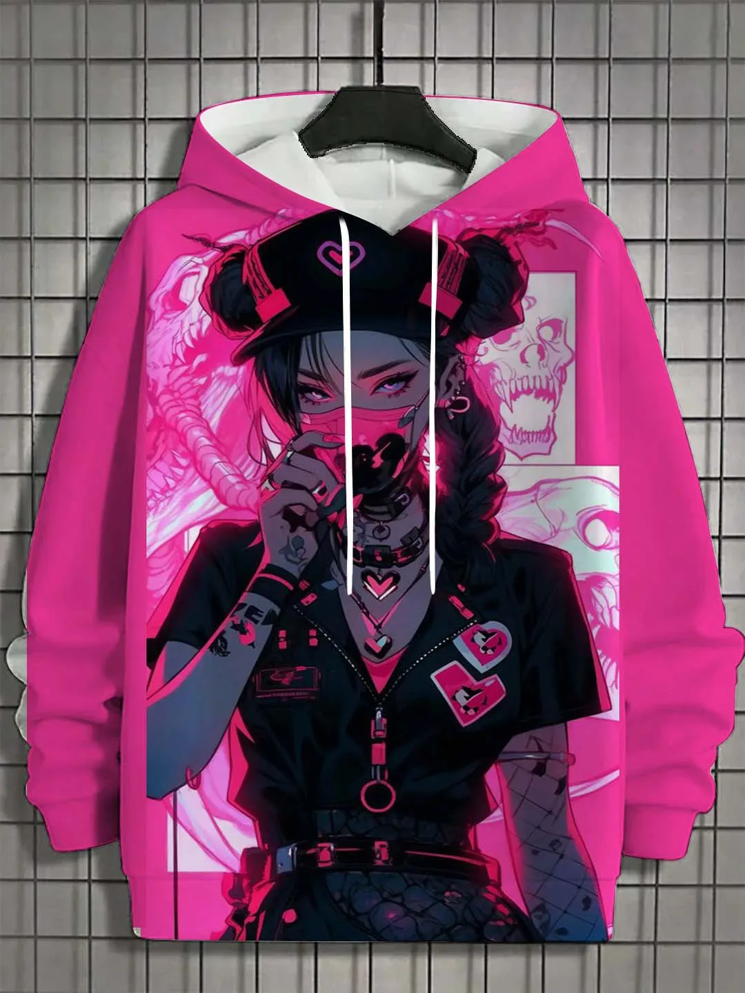 Herren-Kapuzenpullover, Bad Girl Tattoo, sexy Schönheitsmuster, 3D-gedrucktes Oberteil, 2024, Herbst, neue Mode, lässig, Hip-Hop, Unisex-Hoodie