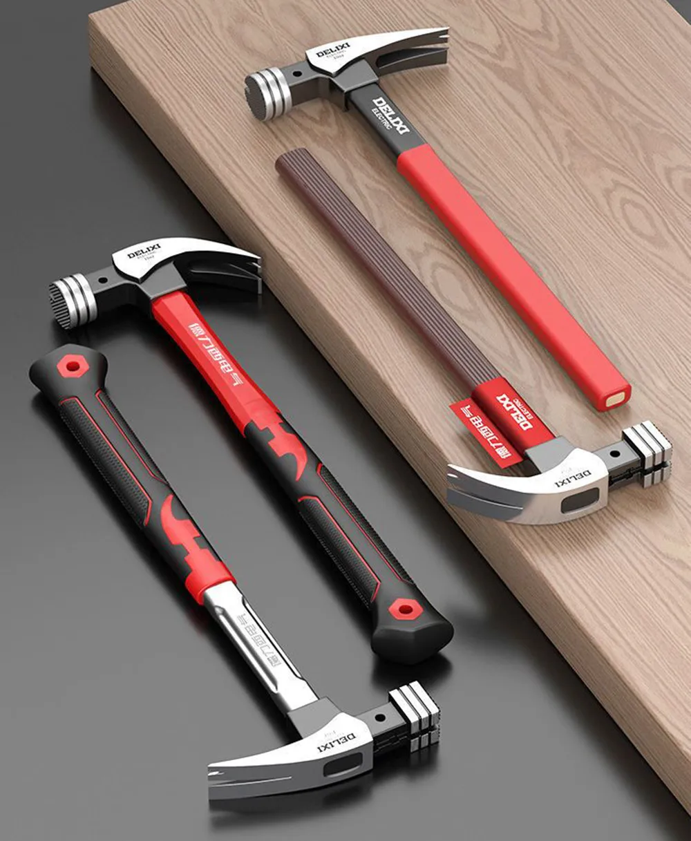 Description Picture 3 of itemDELIXI Genuine Fiber Claw Hammer Handle Multifunctional High Carbon Steel Hammer Woodworking Nail Pulling and Hammering Tools