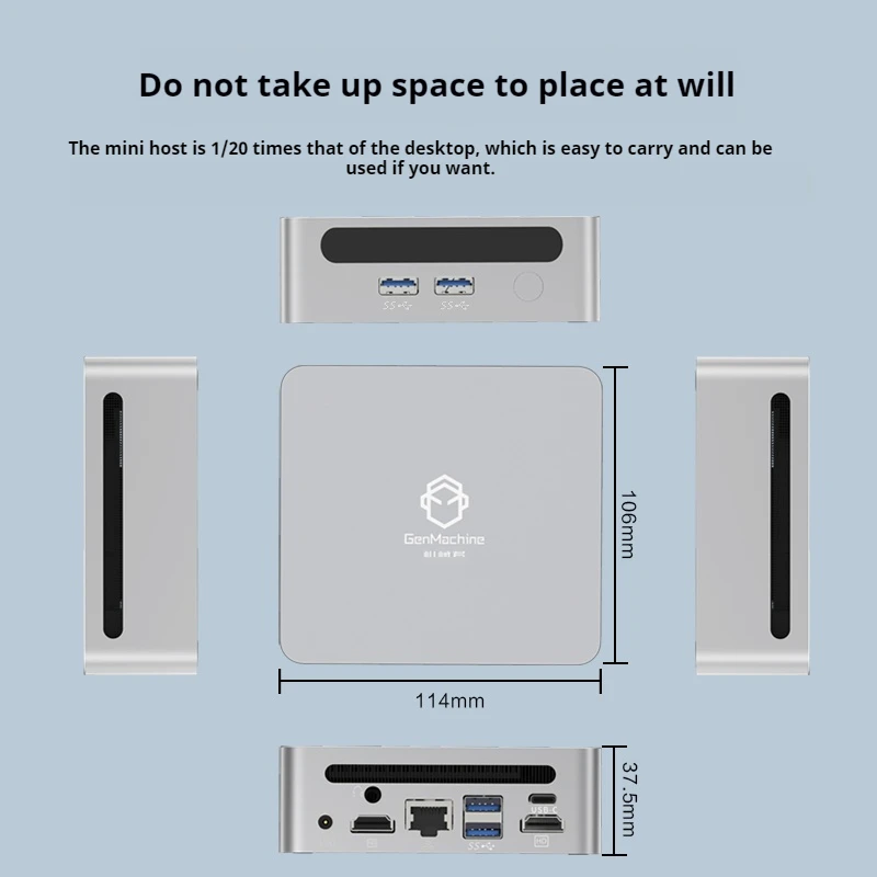 GenMachine ミニ PC 4700U ES AMD 4700U ES CPU 2.0GHz 最大 3.8GHz