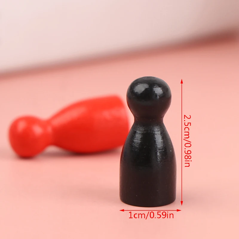 100PCS Diameter Pawn Wooden Pieces Chess BoardGame Accessories MarkingColor