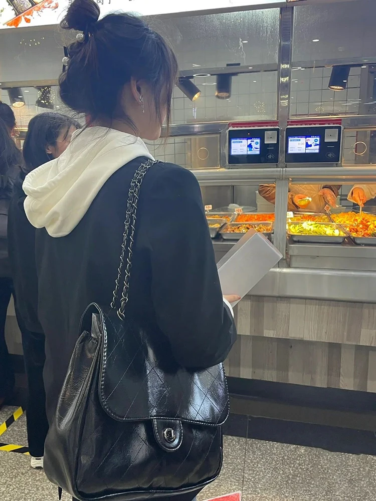 

Tote Women's fashion small fragrant stray single shoulder large capacity diamond lattice chain commuter bag