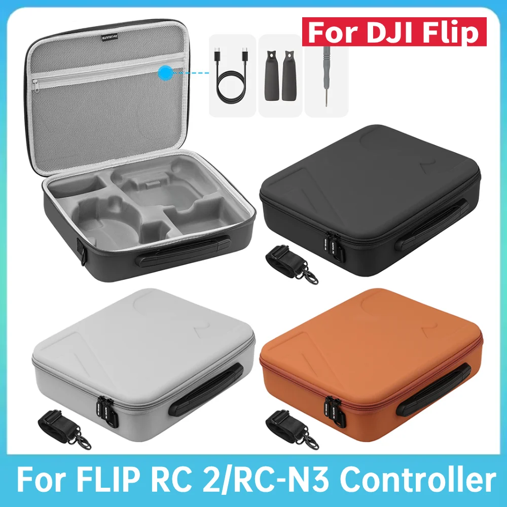 Waterproof Shoulder Bag Storage Bag Handbag Backpack for DJI Flip FLIP RC 2/RC-N3 Controller Portable CarryDrone Accessories
