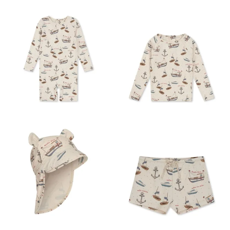 Baby Boys Swimwear Anchor Sunscreen Swimsuit Boy Swimwears Swimming Bikini Two Pieces Kids Swimsuits One-pieces