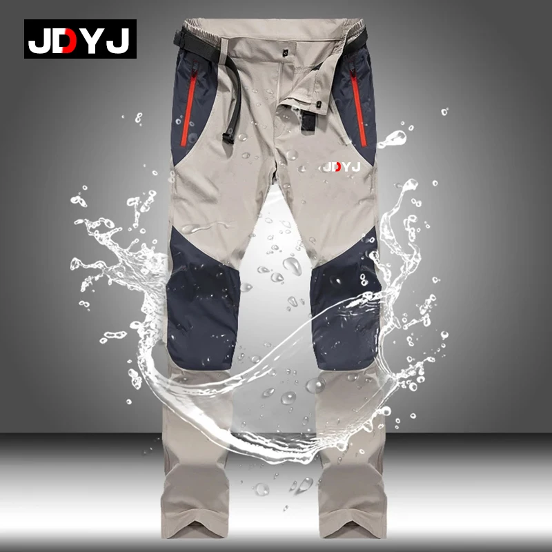 New Men's Summer Quick Dry Waterproof Pants Thin Long Trousers Male Outdoor Tactical Casual Trekking Camping Fishing Cargo Pants
