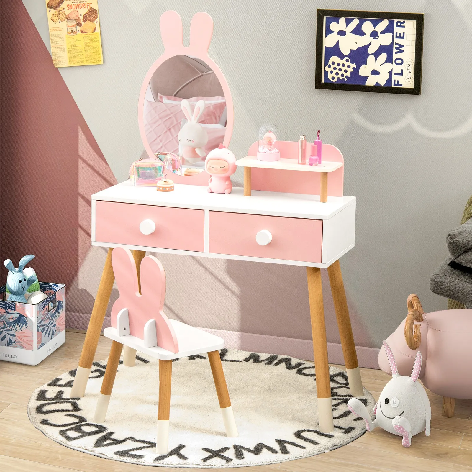 Kids Vanity Table Set 3