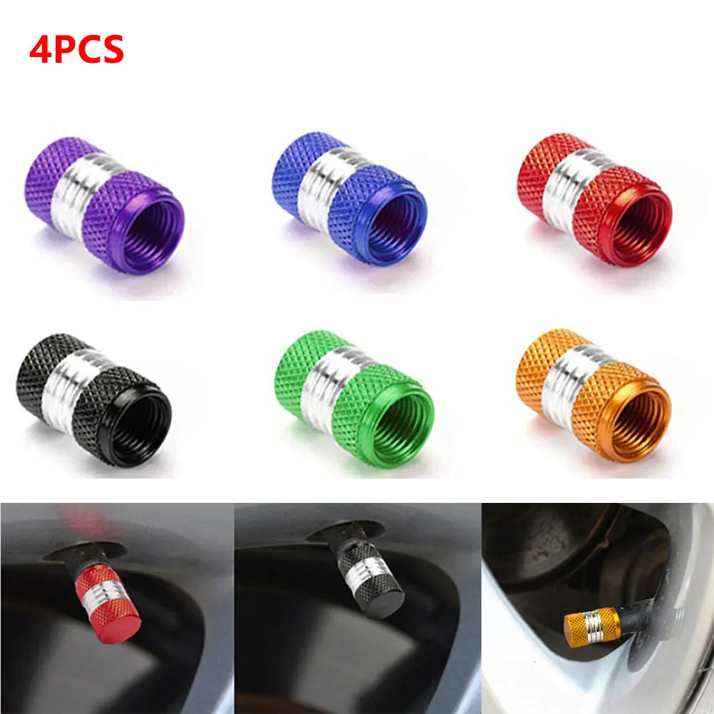 4x Car Tire Tyre Rim Wheel Air Valve Stem Dust Cap Cover Alloy Universal Prevent Dirt Durable