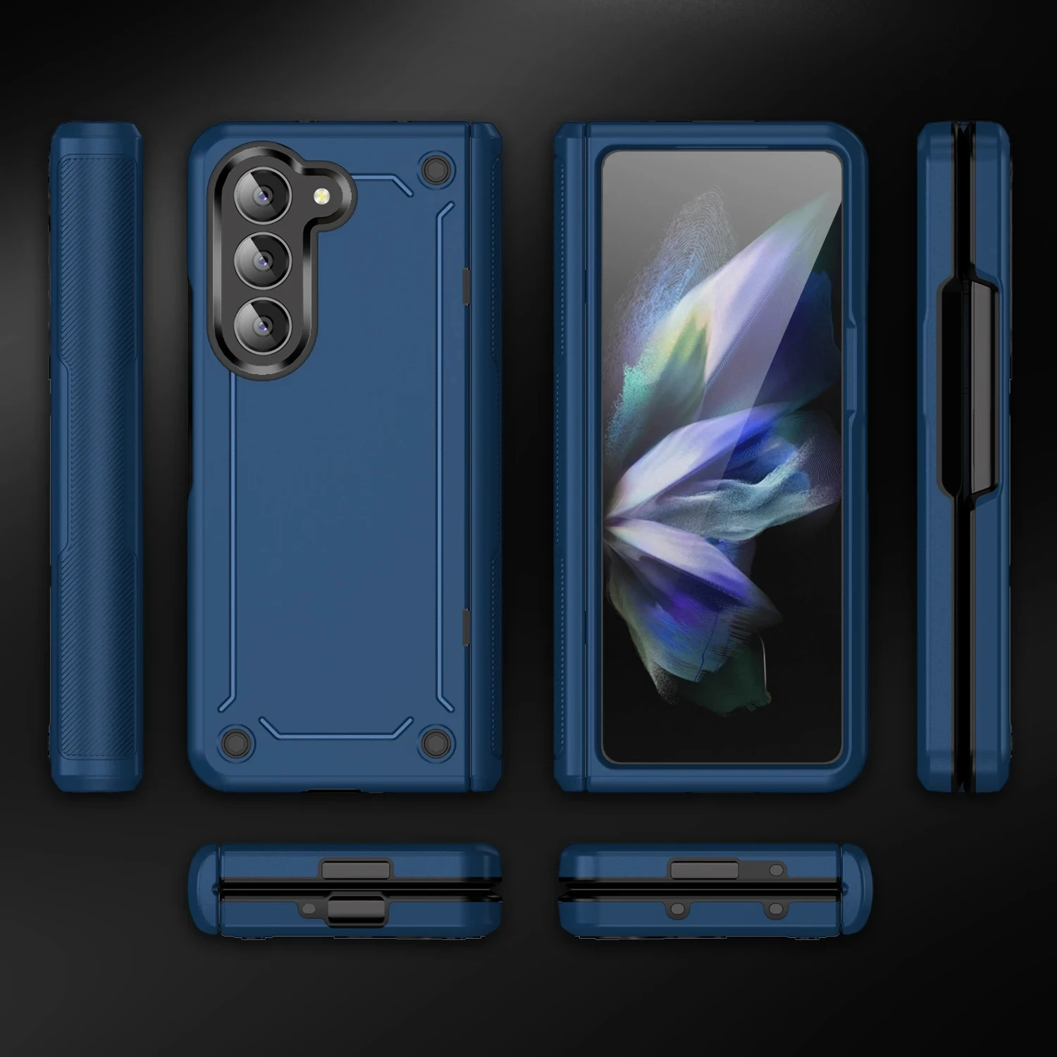 Durable Anti-Fall Phone Armor Case with Hinge Protection