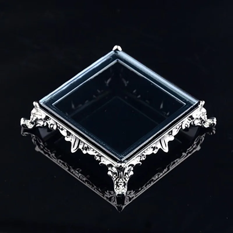 Rectangle Crystal Glass Cube Base Decorations, Craft Base, Feng Shui, Home Decoration Accessories, Modern Display Stand Holder