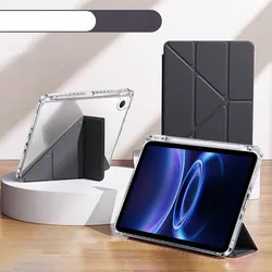 Enhanced Magnetic Smart Case with Pencil Holder and Auto Wake & Sleep Cover for Redmi Pad 2 SE 9.7in (Black)