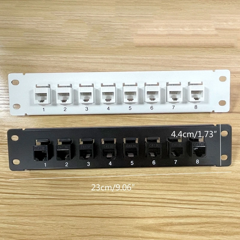 

8 Port Straight-through CAT5e Patch Panel RJ45 Network Cable Adapter Keystone Jack Ethernet Distribution Frame UTP Dropshipping