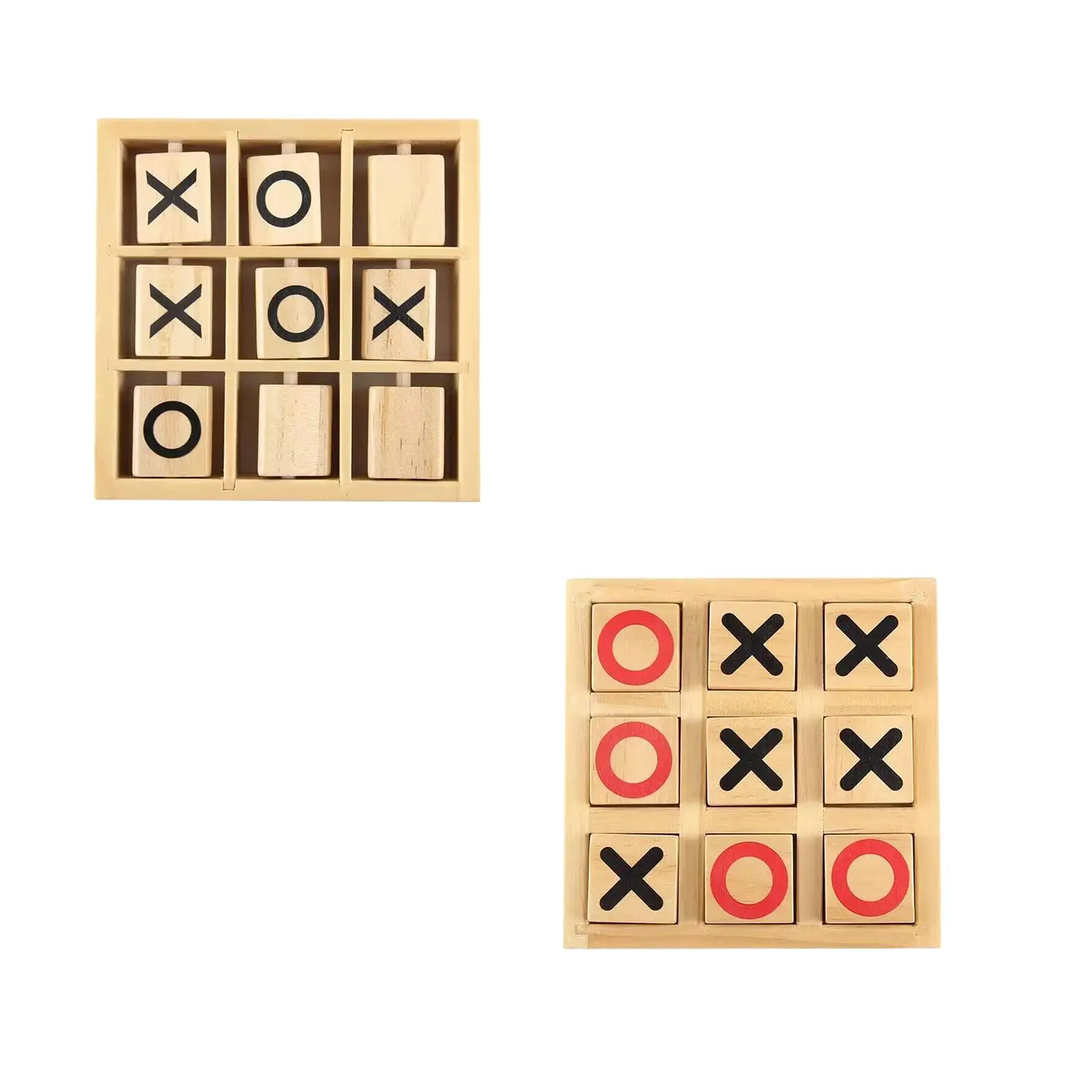 

Wooden Tic TAC Toe Game Family Games Party Favor for Children Outdoor Indoor