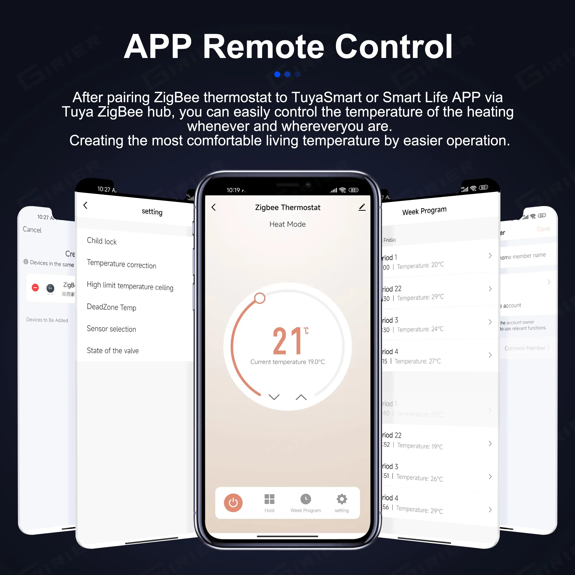 Smart Thermostat Tuya ZigBee Thermostat Water/Electric Heating/Gas Water Bolier Smart Temperature Controller Supports Alexa Hey Google