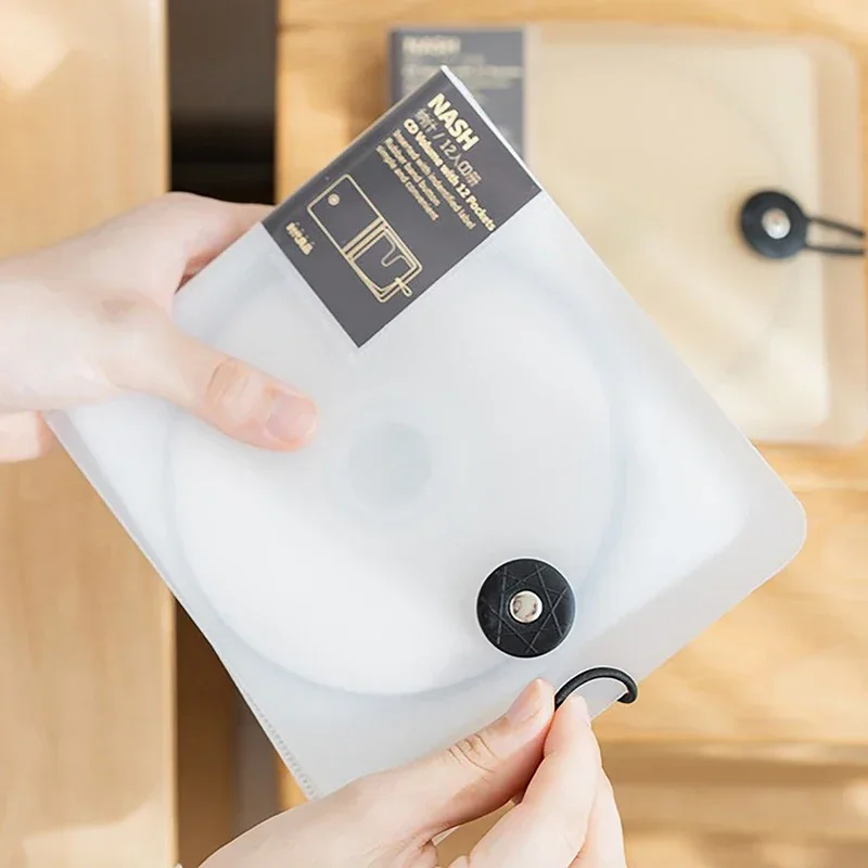 Transparent Color Plastic Disc CD Case DVD Holder Wallet Storage Bag Organizer Cover Bag Box CD DVD Album Box Cases With Buckle