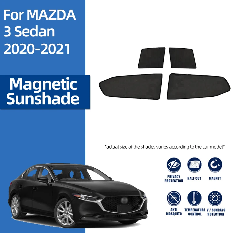 

Для Mazda 3 Sedan BP Mazda3 MK4 2019-2024 задняя сторона автомобиля солнцезащитный козырек на детское окно переднее лобовое стекло занавеска от солнца козырек