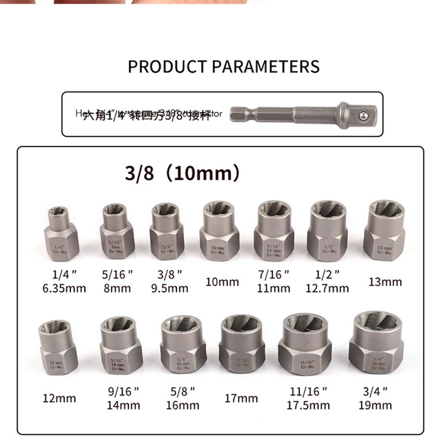 Set Chiavi A Bussola ZKTOOL 19 Pezzi | Metriche Per Drive 3/8 E 1/2 | Ideale Per Spazi Stretti | Acciaio Al Molibdeno