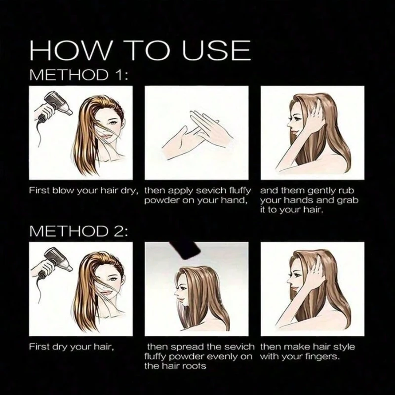 Oil Control Hair Styling Fluffy Powder for All Hair Types Refreshing Non Greasy Wash Free Volumizing Powder for Natural Volume view 3