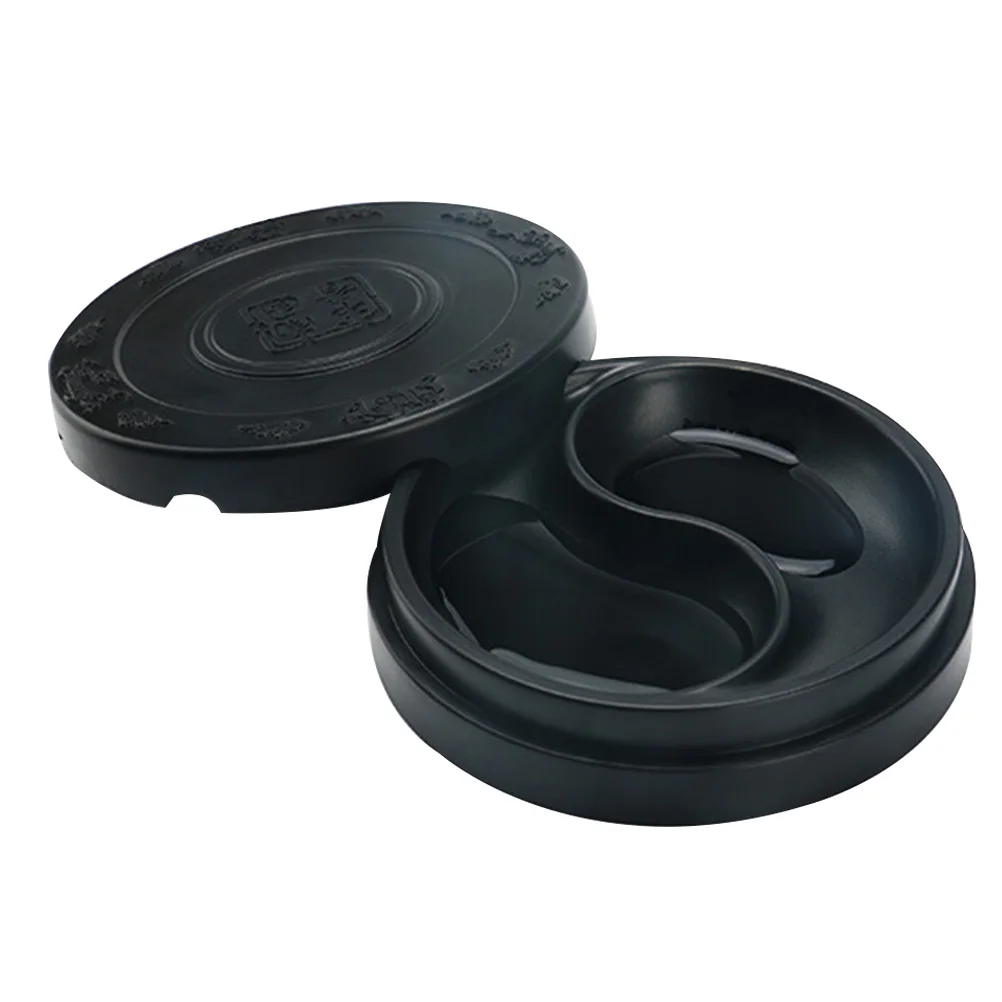 Ink Stone Calligraphy Inkstone Japanese Chinese Black Grinding Sumiyan She The Set Inkwell Duan Incredible Painting Stick