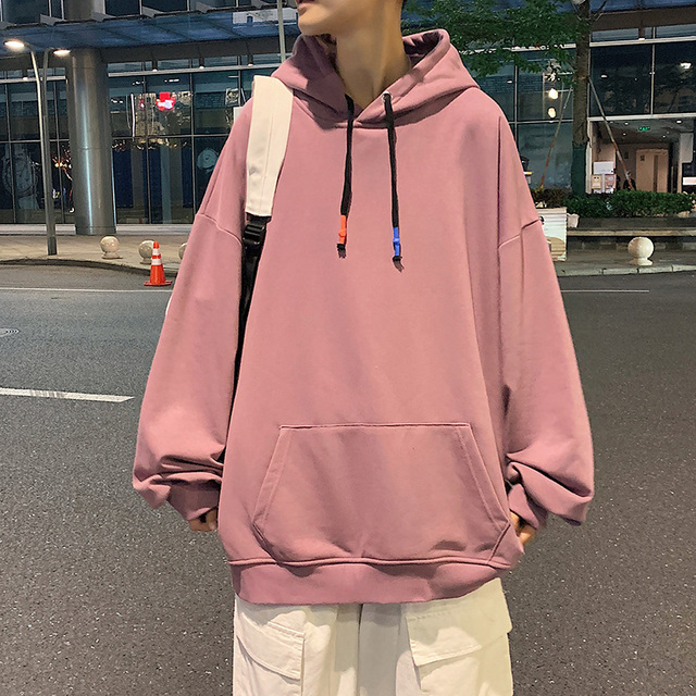 Spring Fashion Casual Men's Hooded Sweatshirts Solid Color Oversized Hoodies For Women