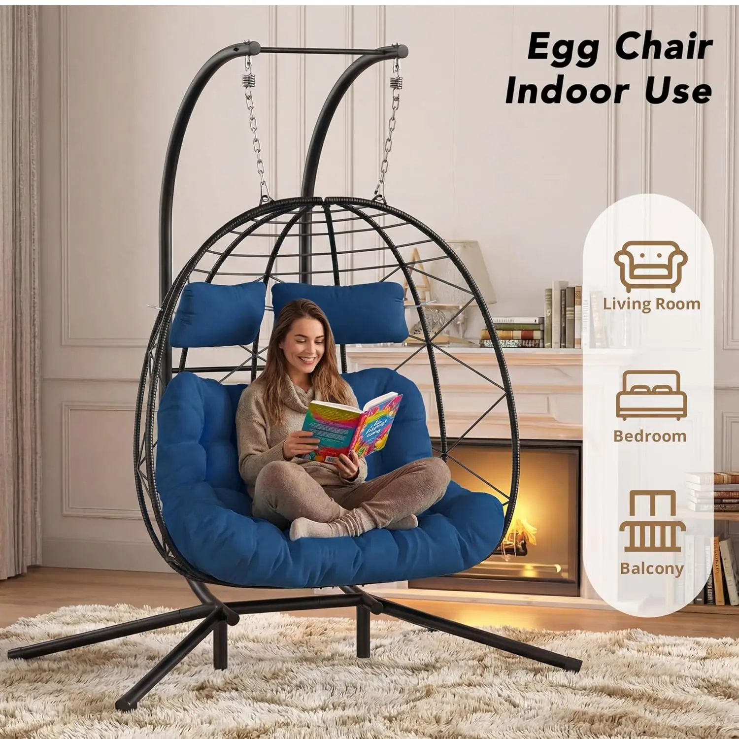 Double Hanging Egg Chair 6