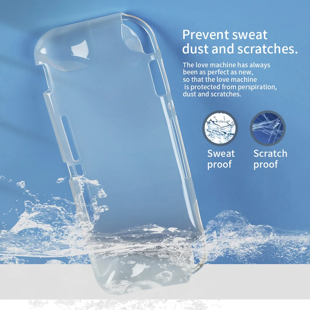 Crystal Clear TPU Skin Cover with Tempered Glass Screen Protector for Portable Gaming Console