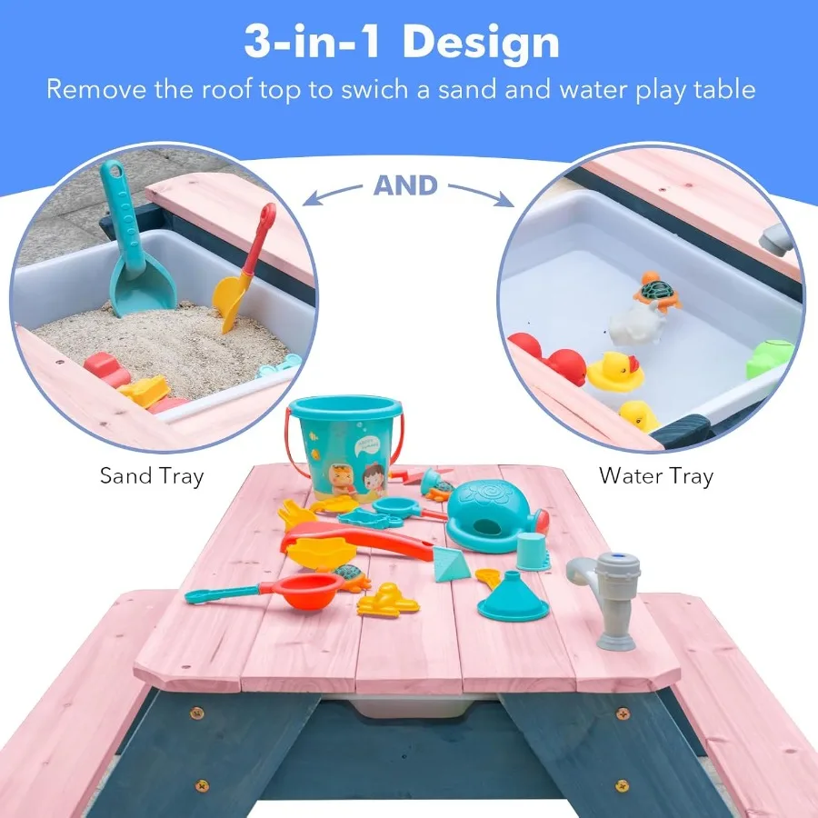 Kids 3-in-1 Sand & Water Table 2