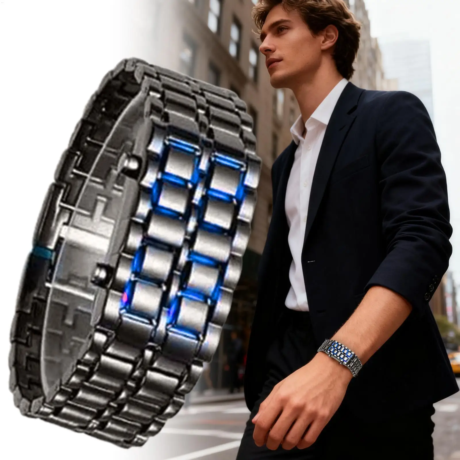 Digital Watch Daily Water Protection Device LED Digital Mens Watch For Family Friends Office Social Events Holiday Indoor