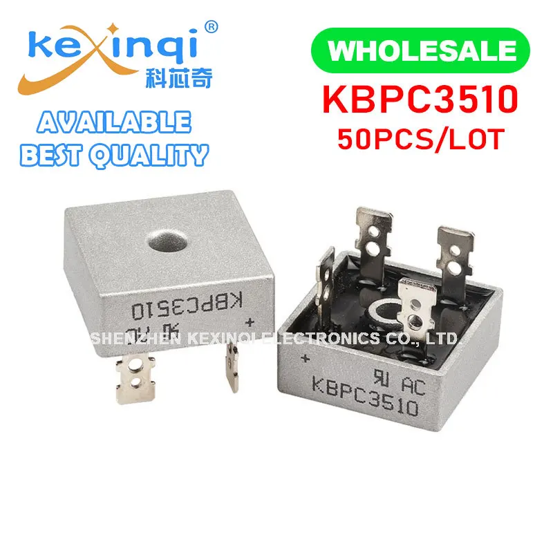1PCS KBPC1510 KBPC2510 KBPC3510 KBPC5010 50A 35A 25A 15A 1000V Diode Bridge Rectifier