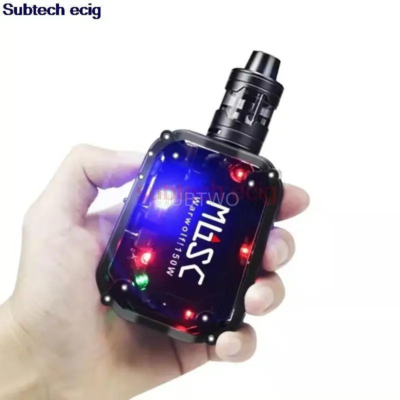 Warwolf 150W Box Mod Vape Kits 2200mah Cool Flashing Light Huge Vapor Third Gear Pressure Regulating E cigarettes Vape Pen Smoke