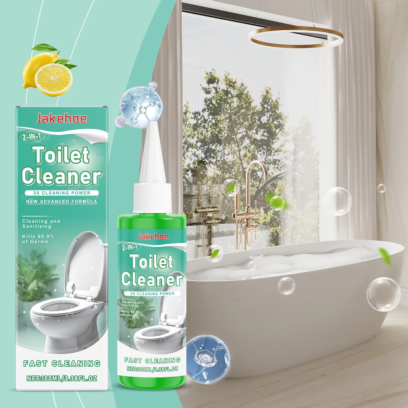 Jakehoe Toilet Cleaner Toilet Decontamination Cleaning Deodorant Deep Cleaning Fresh Cleaner Supplies 100ML
