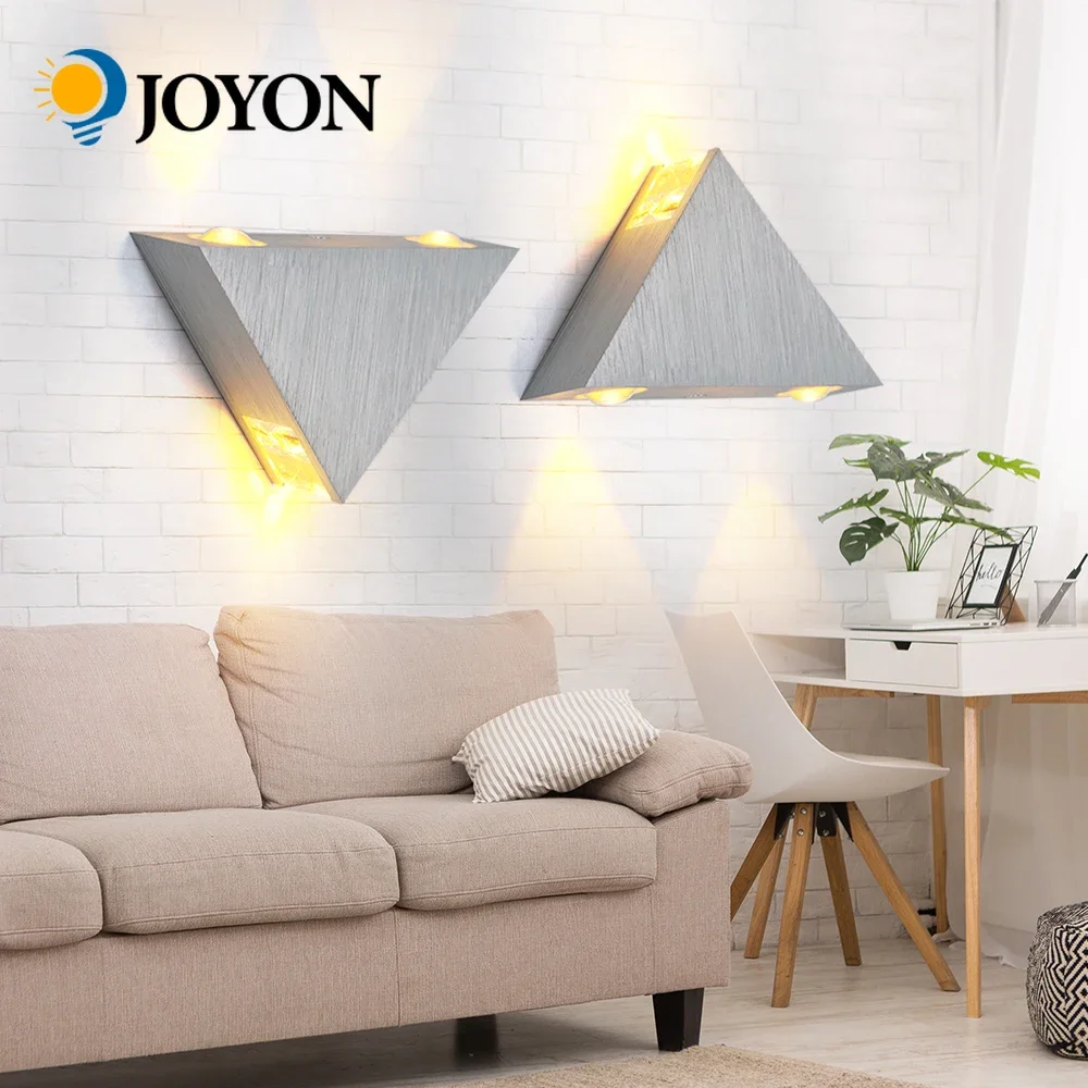 

Rising Star 3W Aluminum Triangle Led Wall Lamp 85-265V High Power Wall Light Modern for Home Lighting Indoor Decoration Light