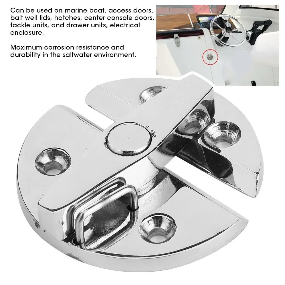 Hatch Latches Locks Marine Grade Stainless Steel Boat Door Cabinet Hatch Round Turn Button Twists Catch Latch Marine Hardware door catch
