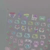 1 sheet Fluorescent hellokitty nail sticker embossed Japanese cartoon girl heart Hello Kitty pen holder cup decoration sticker 5