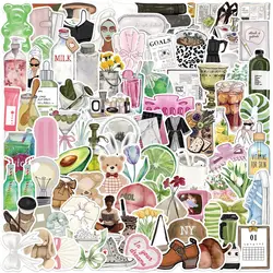 Cute Minimalist Aesthetic Stickers Set - 100 Waterproof Decals for DIY, Scrapbooking, and Decor (Multicolor)