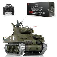 1/16 HENG LONG 7.0 RC Tank Model Upgraded M4A3 Sherman 3898 Metal Tracks Barrel Recoil Gearbox Smoke Unit Engine Sound TH17673 1