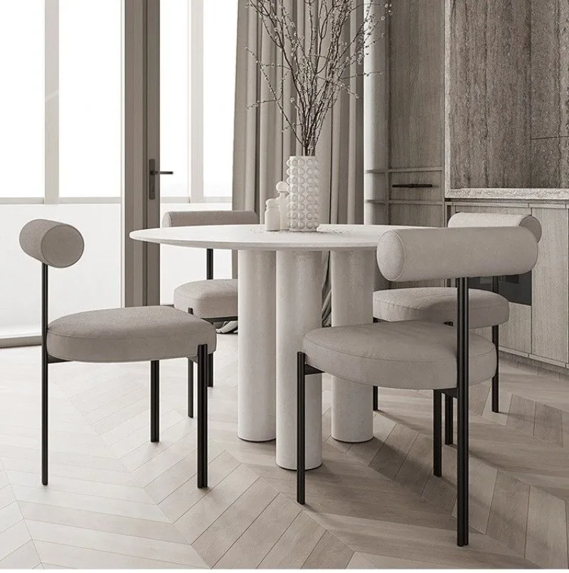 Description Picture 3 of itemModern Minimalist Negotiation Makeup Chair Creative Dining Room Chairs Light Luxury Backrest Lounge Chair